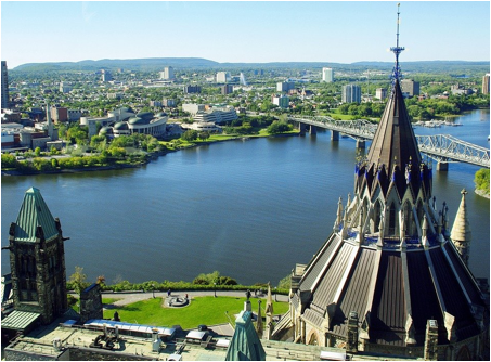 Description: Canada, Ottawa, Ottaoutais River, Parliament